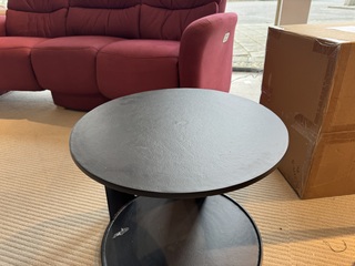 Bijzettafel, zwart aluminium